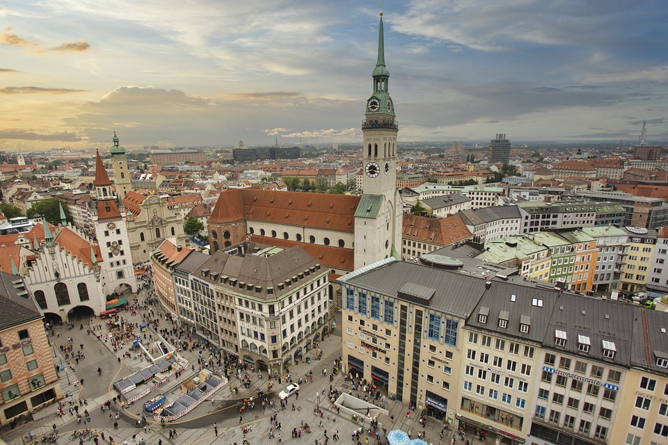 Aerial photograph of Munich city