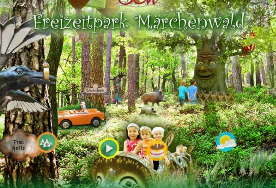 screenshot of activities at Freizeitpark Marchenwald near Munich Germany