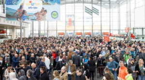 photo of crowds of visitors at Messe Munchen which is a key location for many 2024 Munich trade shows and fairs