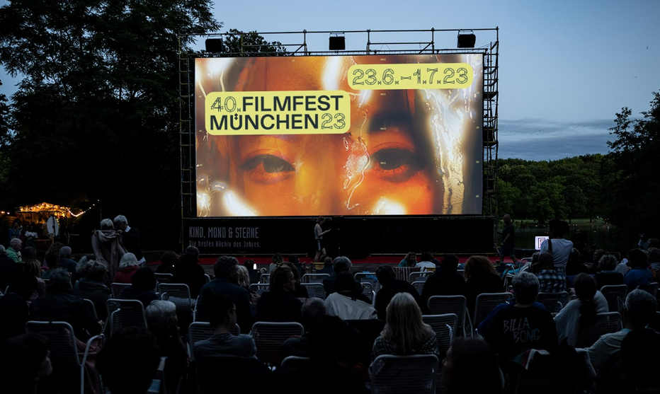 photo of a Munich Film Festival screening at an outdoor cinema
